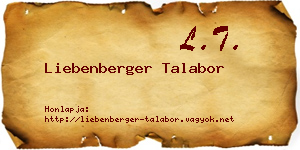 Liebenberger Talabor névjegykártya
